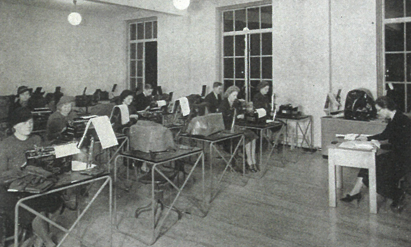 Typewriting room typwriting room south west essex technical college 1939